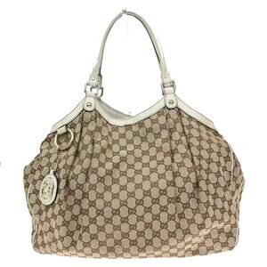 Gucci GG Canvas Sukey Shoulder Bag Brown